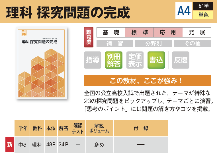 中学生用教材 高校入試対策・高校準備 | 教材案内 | 株式会社ブロッサム